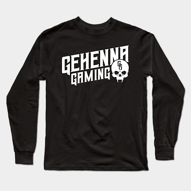 Gehenna Gaming (White) Long Sleeve T-Shirt by highcouncil@gehennagaming.com